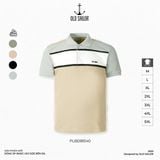  Áo polo nam phối màu Old Sailor - O.S.L COLOR BLOCK LINE POLO - BEIGE - PLBE 88540 - be - Big size upto 5XL - 2023 