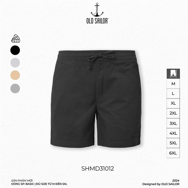  Quần Short Nam Kaki Shark Old Sailor - SHMD31012 - Big Size upto 6XL - 2024 
