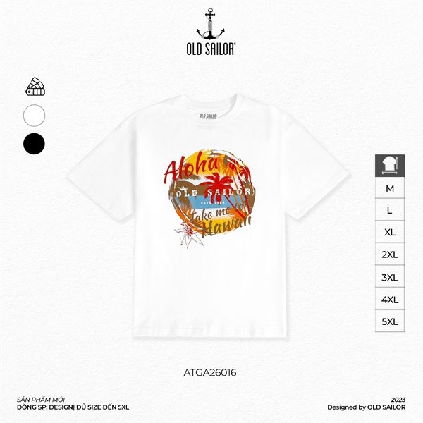  Áo thun Aloha Old Sailor - ATGA26016 - Big size upto 5XL - 2023 