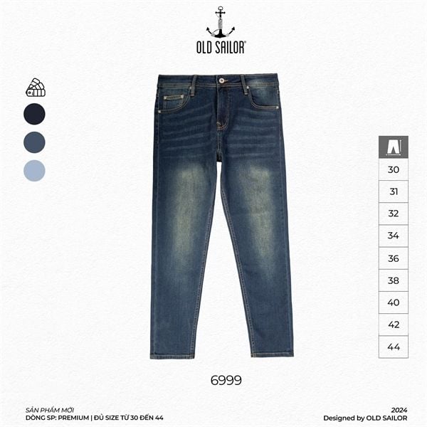  Quần Jean Nam Form Skinny 95cm Old Sailor - 6999 - Big size upto 44 