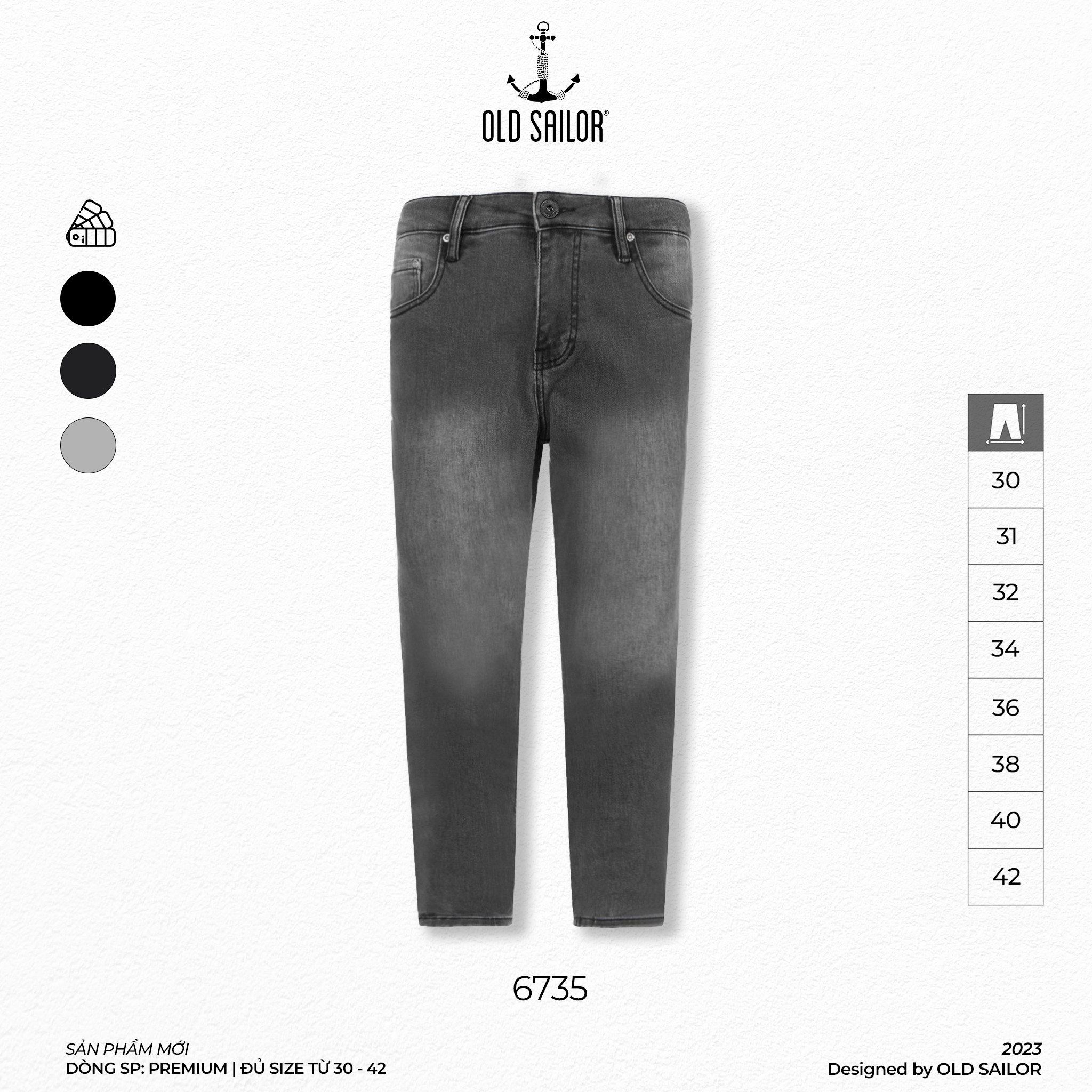  Quần jeans nam form slimfit Old Sailor - 6735 - Big size upto 42 