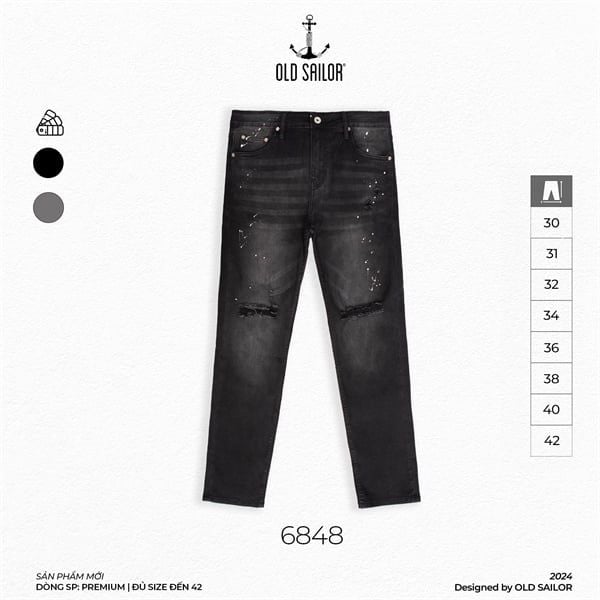  Quần Jean Nam Form Slimfit Old Sailor - 6848 - Big size upto 42 - 2024 
