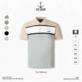  Áo polo nam phối màu Old Sailor - O.S.L COLOR BLOCK LINE POLO - SEAFOAM - 88540 - xanh vỏ đậu - Big size upto 5XL 