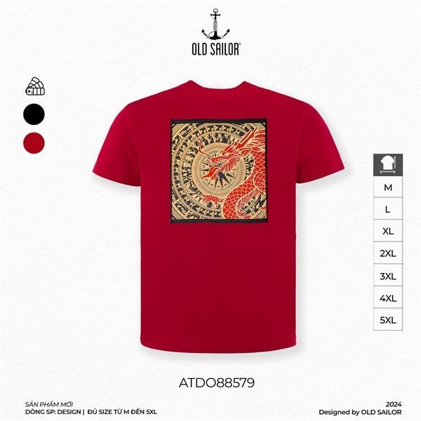  Áo Thun Nam Họa Tiết Dragon Old Sailor - ATDO88579 - Big Size Upto 5XL 