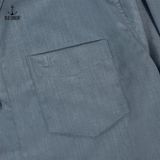  Sơ mi nam vải bamboo Old Sailor - O.S.L PREMIUM BAMBOO LONG SHIRT - GREY - SMXD88544 - xám đậm - Big size upto 5XL 