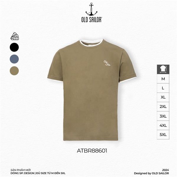 Áo Thun Nam Double Neck Old Sailor - ATBR88601 - Big Size Upto 5XL 