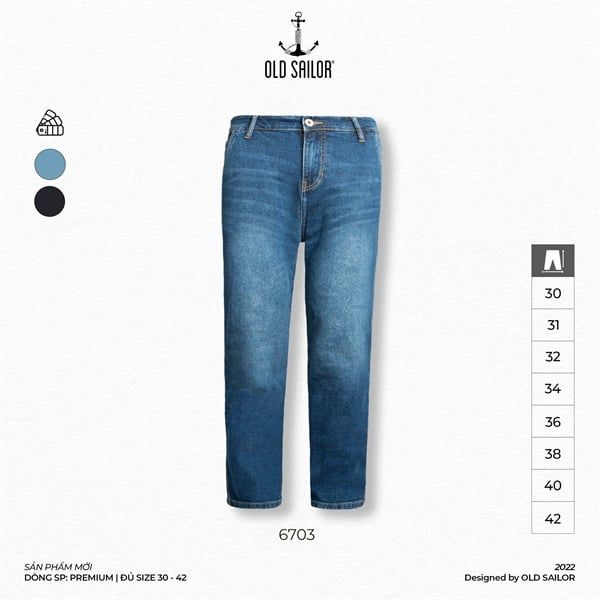  Quần Jeans Premium Straight - 6703 - Big Size Upto 5XL 