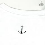 Áo thun nam họa tiết Old Sailor - O.S.L RED LINE TEE - WHITE - ATGA31004 - Big size upto 5XL 