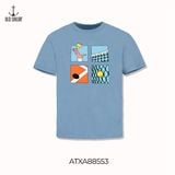  Áo thun nam họa tiết Old Sailor - O.S.L TENNIS TEE - FADED BLUE - ATXA88553 - Big size upto 5XL - 2023 