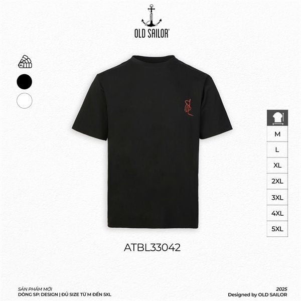 Áo Thun Nam Blossom Old Sailor - ATBL33042 - Big Size Upto 5XL - 33042 