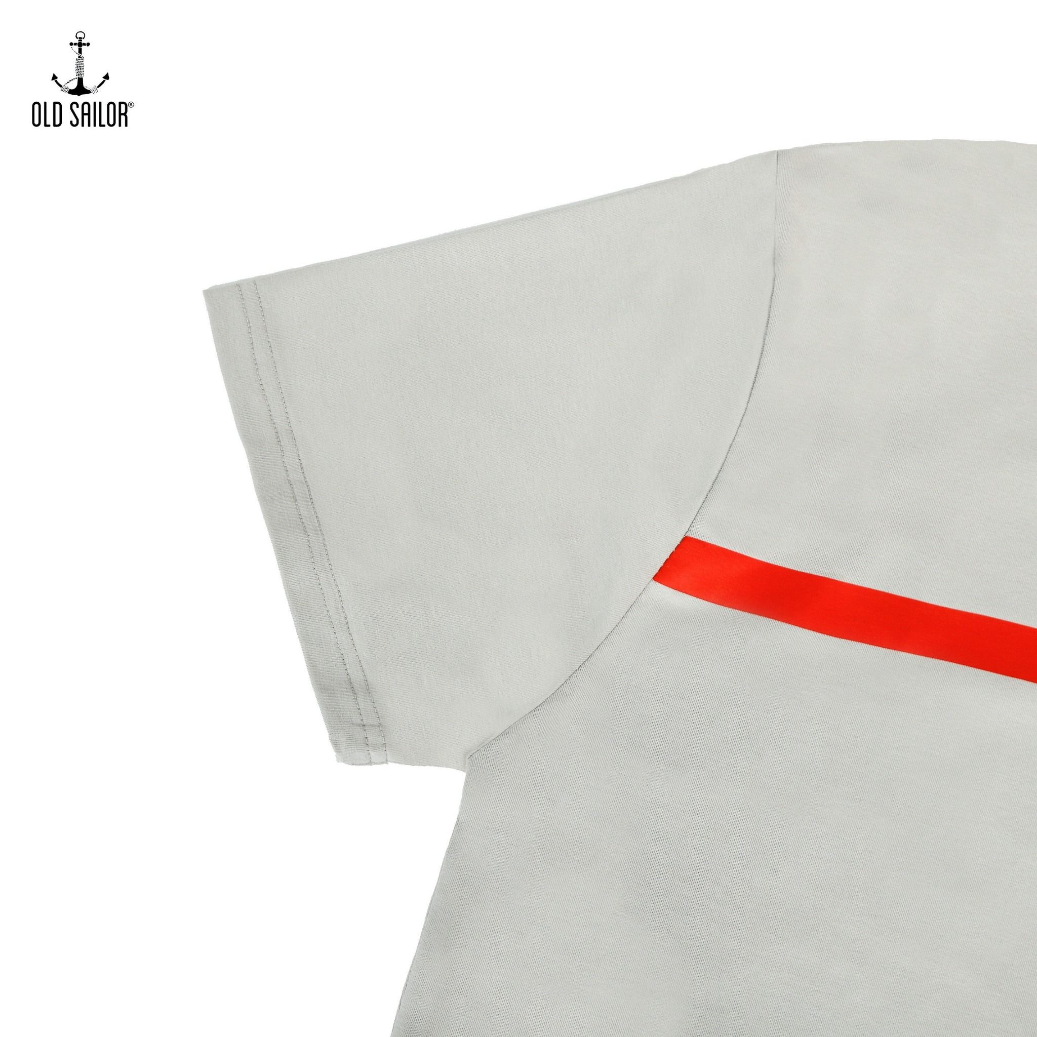  Áo thun nam họa tiết Old Sailor - O.S.L RED LINE TEE - GREY - ATXA31004 - Big size upto 5XL - 2023 