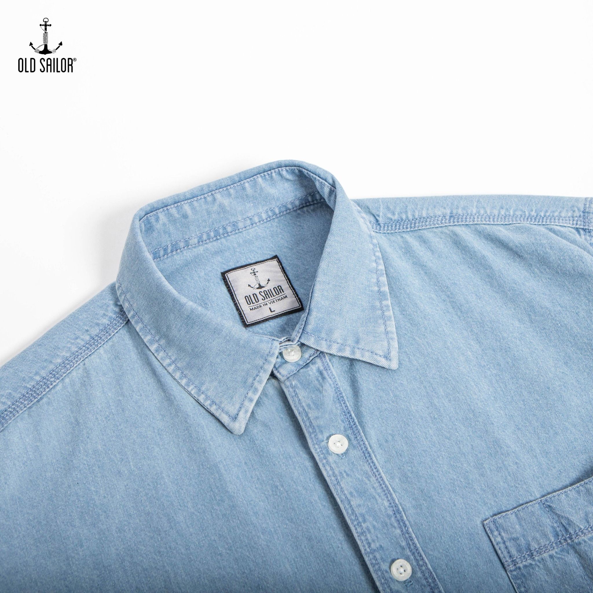  Áo sơ mi denim Old Sailor - SMXN35001- xanh nhạt - Big Size Upto 5XL - 2023 