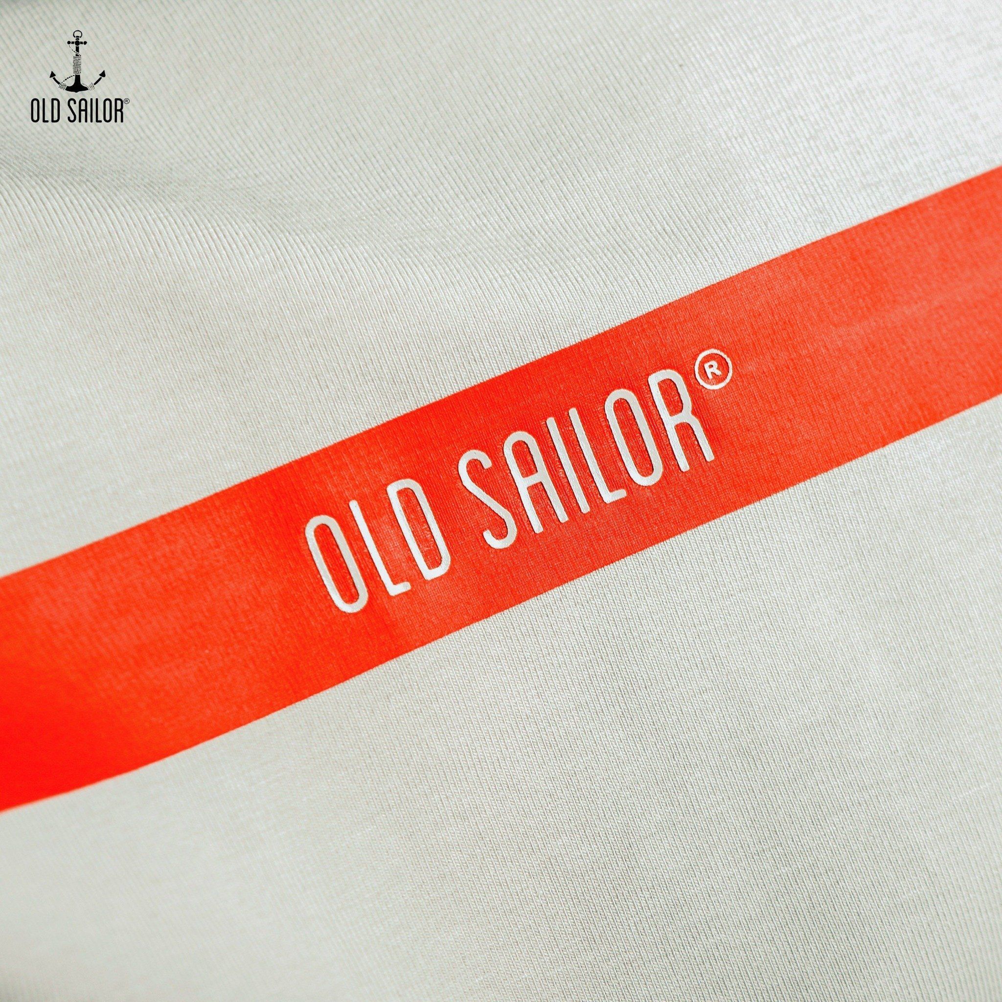  Áo thun nam họa tiết Old Sailor - O.S.L RED LINE TEE - GREY - ATXA31004 - Big size upto 5XL - 2023 