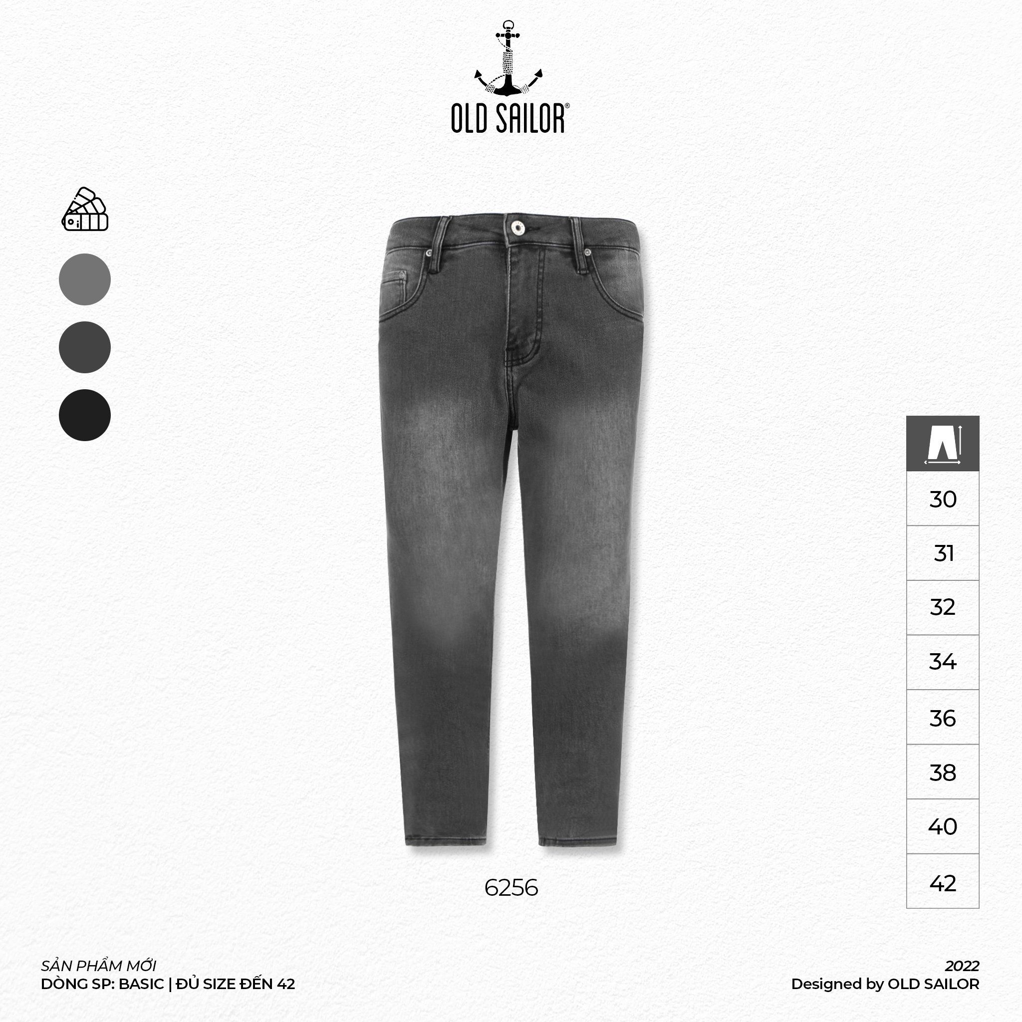  Quần Jean Nam Form Carrot Old Sailor - 6256 - Big size upto 42 