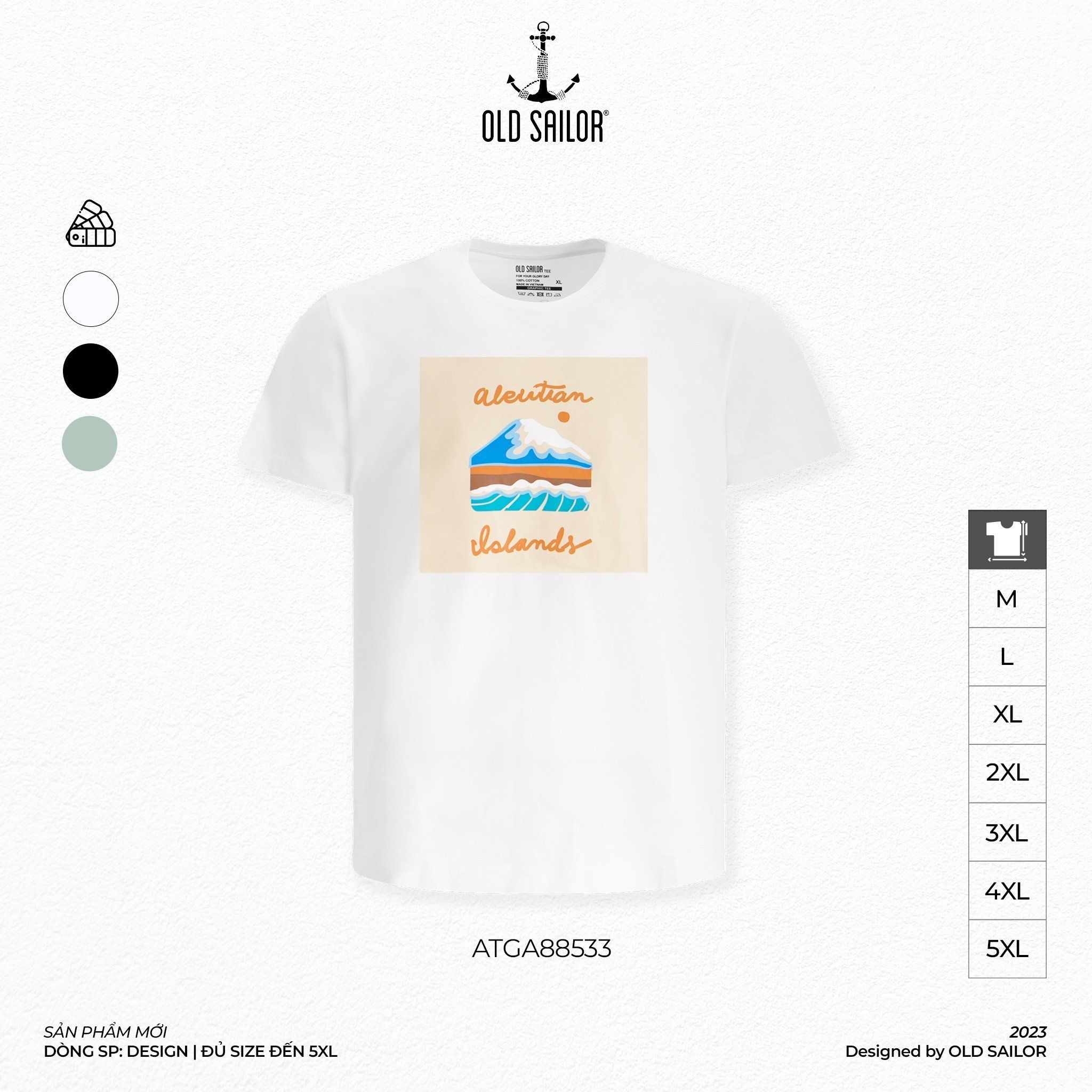  Áo Thun Nam Aleutian Island Old Sailor - ATGA88533 - Big size upto 5XL 