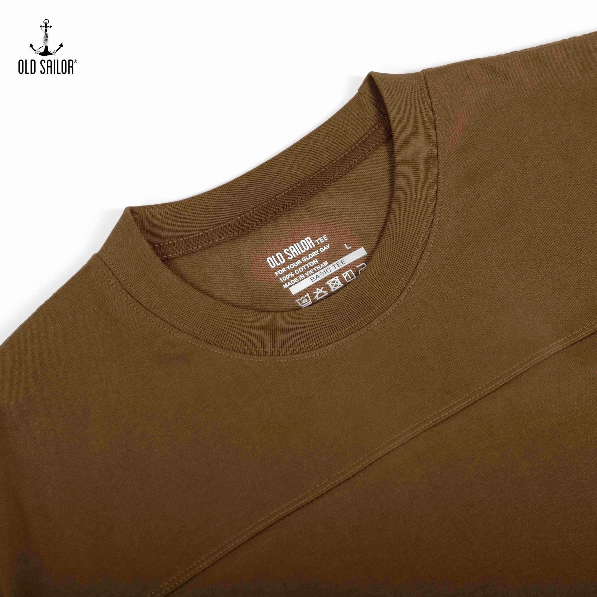  Áo thun nam Old Sailor - O.S.L CUT OUT TEE - BEIGE - ATBE88536 - be - Big size upto 5XL 