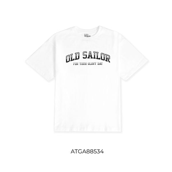  Áo thun nam Old Sailor - O.S.L OLD SCHOOL TEE - WHITE - ATGA88534 - trắng - Big size upto 5XL 