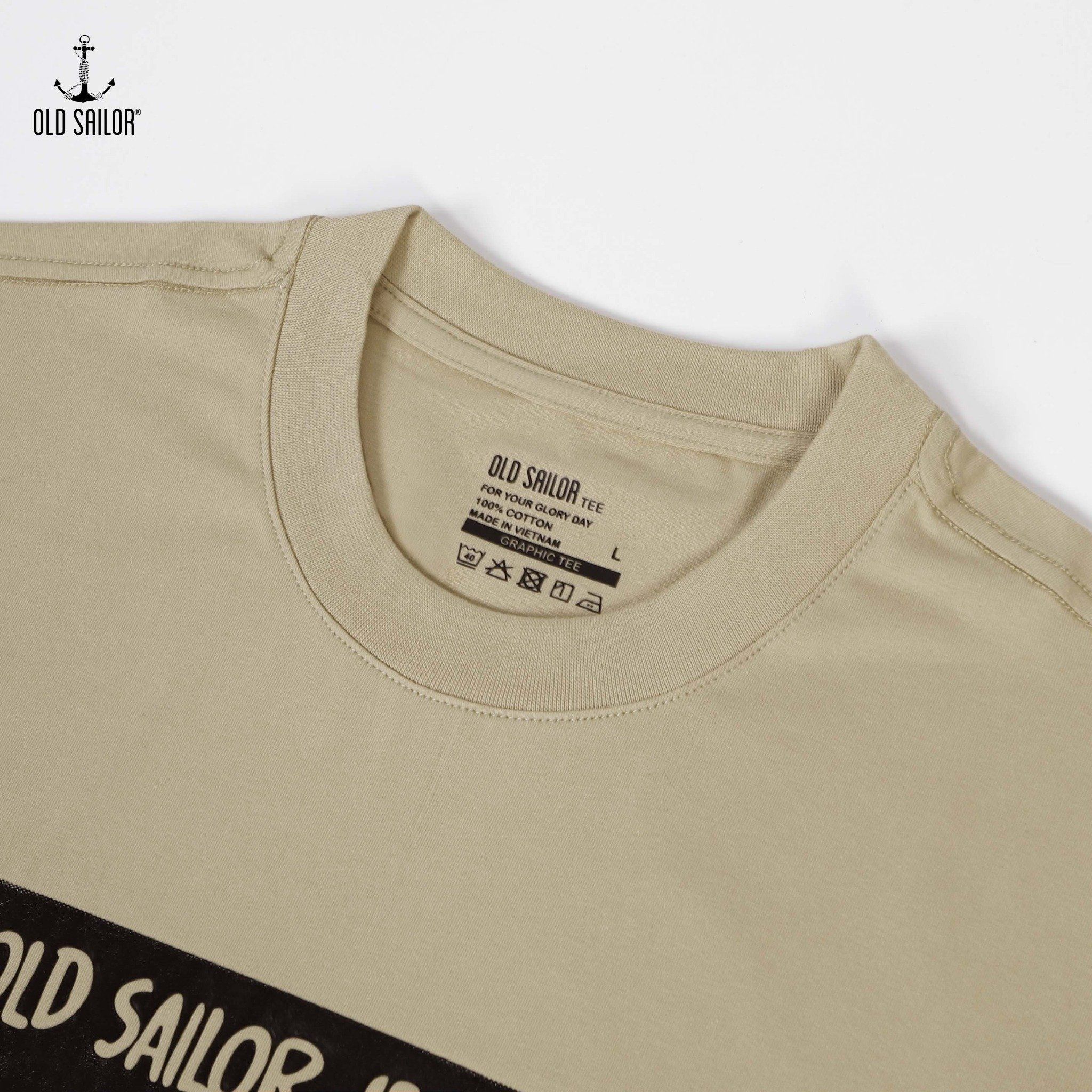  Áo thun nam in họa tiết Old Sailor - O.S.L TEE - GREY - ATXA88537 - xám - Big size upto 5XL 