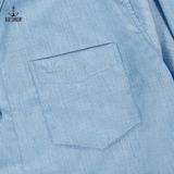  Sơ mi nam vải bamboo Old Sailor - O.S.L PREMIUM BAMBOO LONG SHIRT - BLUE - SMXA88544 - xanh - Big size upto 5XL 