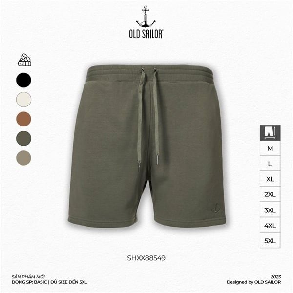 Quần short thun nam Old Sailor - SHXX88549 - Big Size upto 5XL 