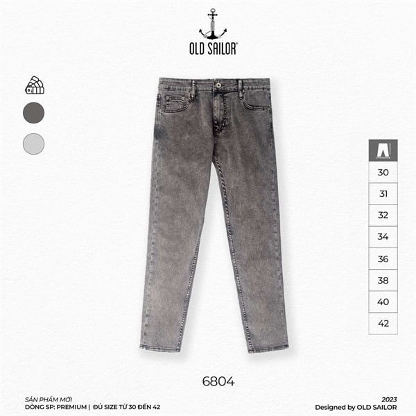  Quần jeans nam form slimfit Old Sailor - 6804 - Big size upto 42 