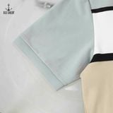  Áo polo nam phối màu Old Sailor - O.S.L COLOR BLOCK LINE POLO - BEIGE - PLBE 88540 - be - Big size upto 5XL - 2023 