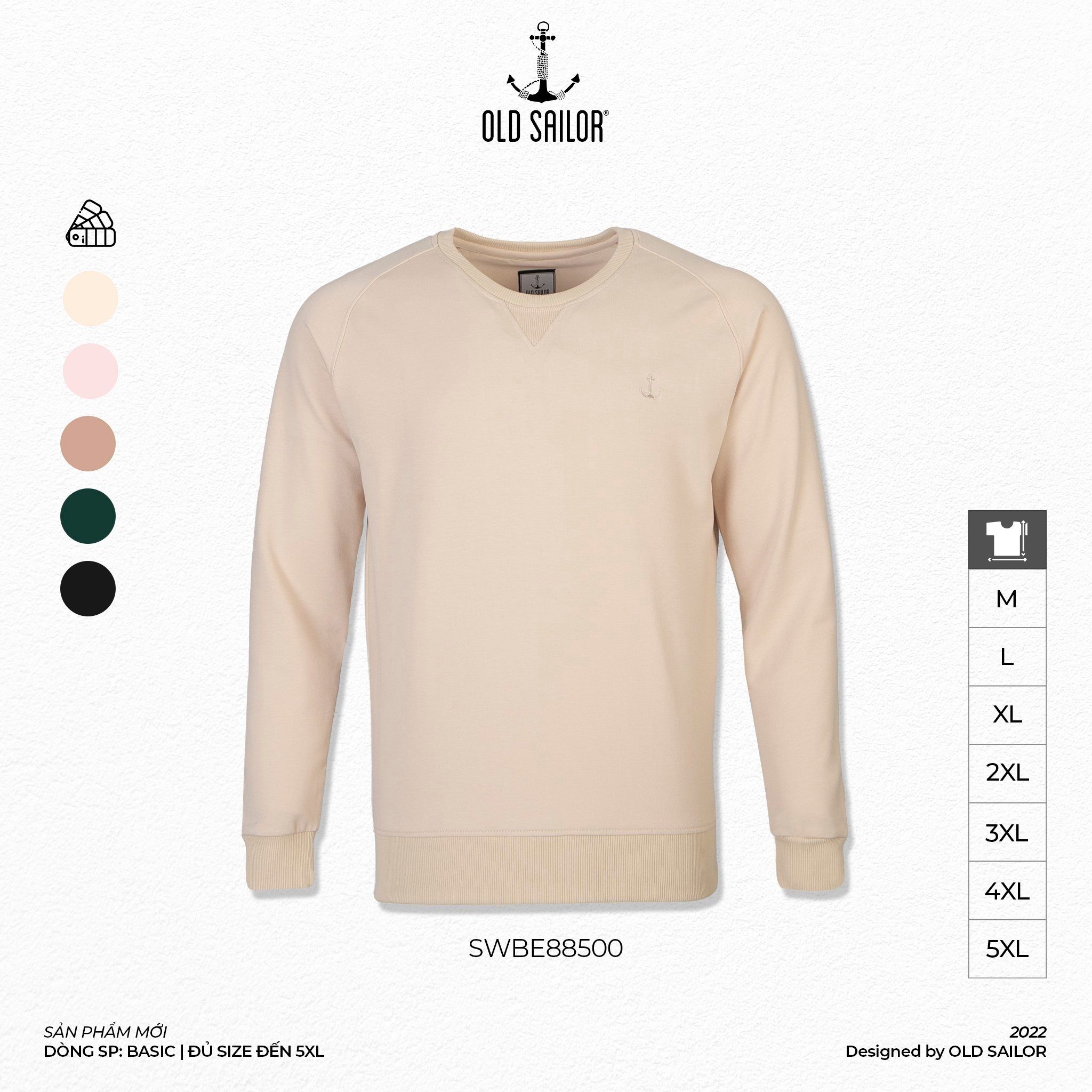  Áo Sweater Nam Basic Old Sailor - SWBE88500 - Big size upto 5XL 