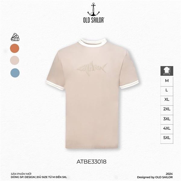 Áo Thun Nam Cá Mập Vải Aero Cool Old Sailor - ATBE33018 - Big Size Upto 5XL - SN8 - 2024 