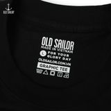  Áo thun nam họa tiết Old Sailor - O.S.L TENNIS TEE - BLACK - ATDE88553 - Big size upto 5XL - 2023 