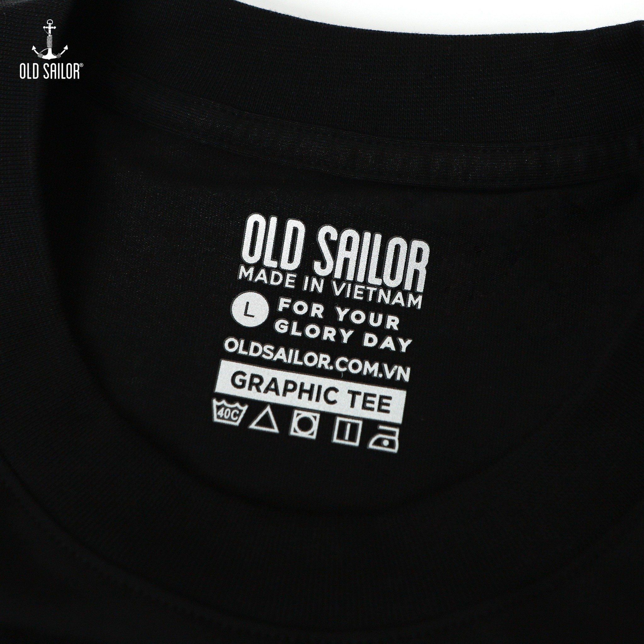  Áo thun nam họa tiết Old Sailor - O.S.L TENNIS TEE - BLACK - ATDE88553 - Big size upto 5XL - 2023 