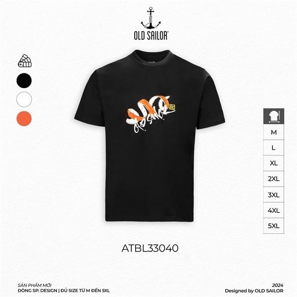  Áo Thun Nam Quấn Quýt Old Sailor - ATBL33040 - Big Size Upto 5XL - 33040 