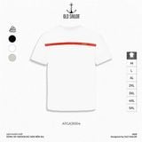  Áo thun nam họa tiết Old Sailor - O.S.L RED LINE TEE - WHITE - ATGA31004 - Big size upto 5XL 