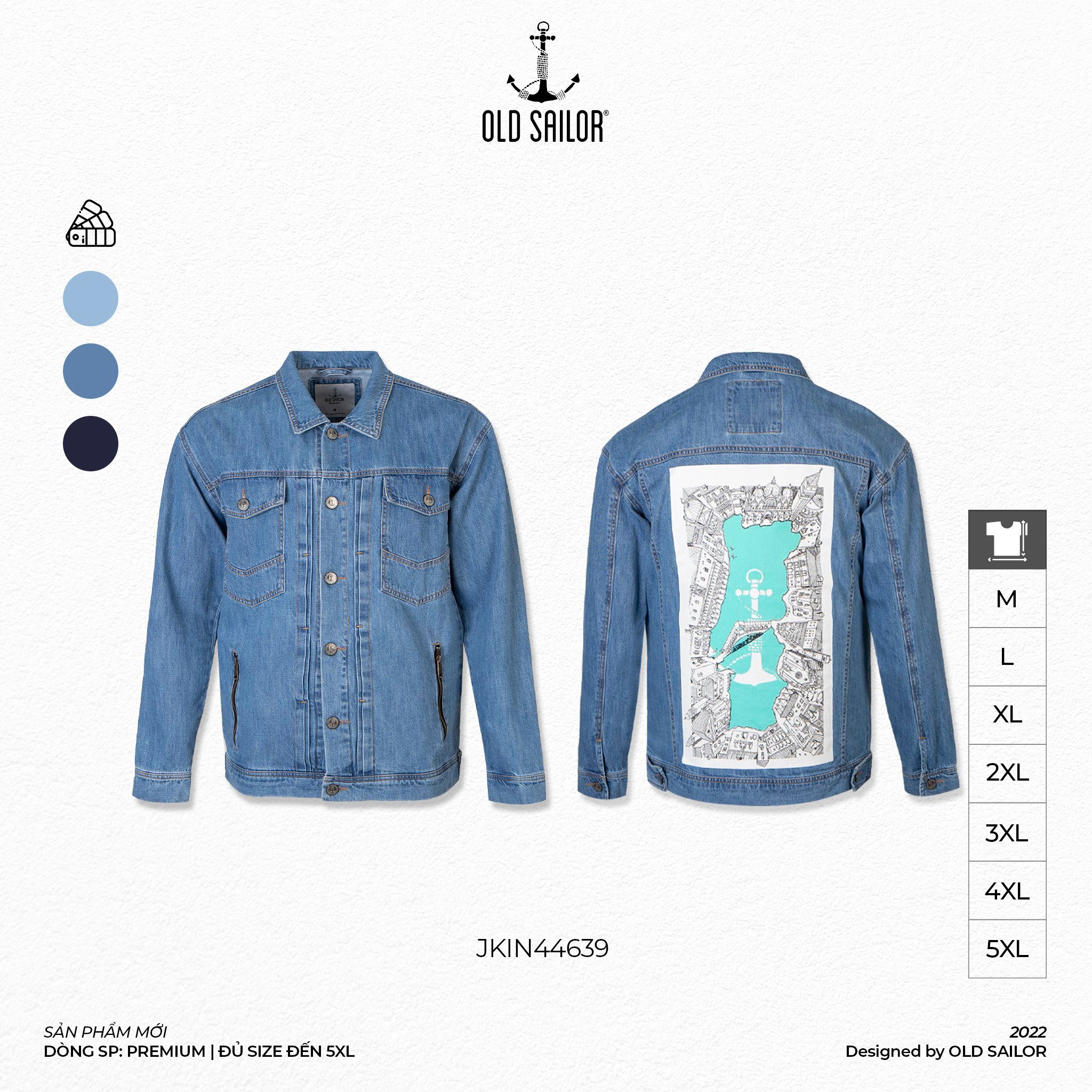  Áo Khoác Denim Phom oversize Old Sailor - JKIN 44639 - Big size upto 4XL 