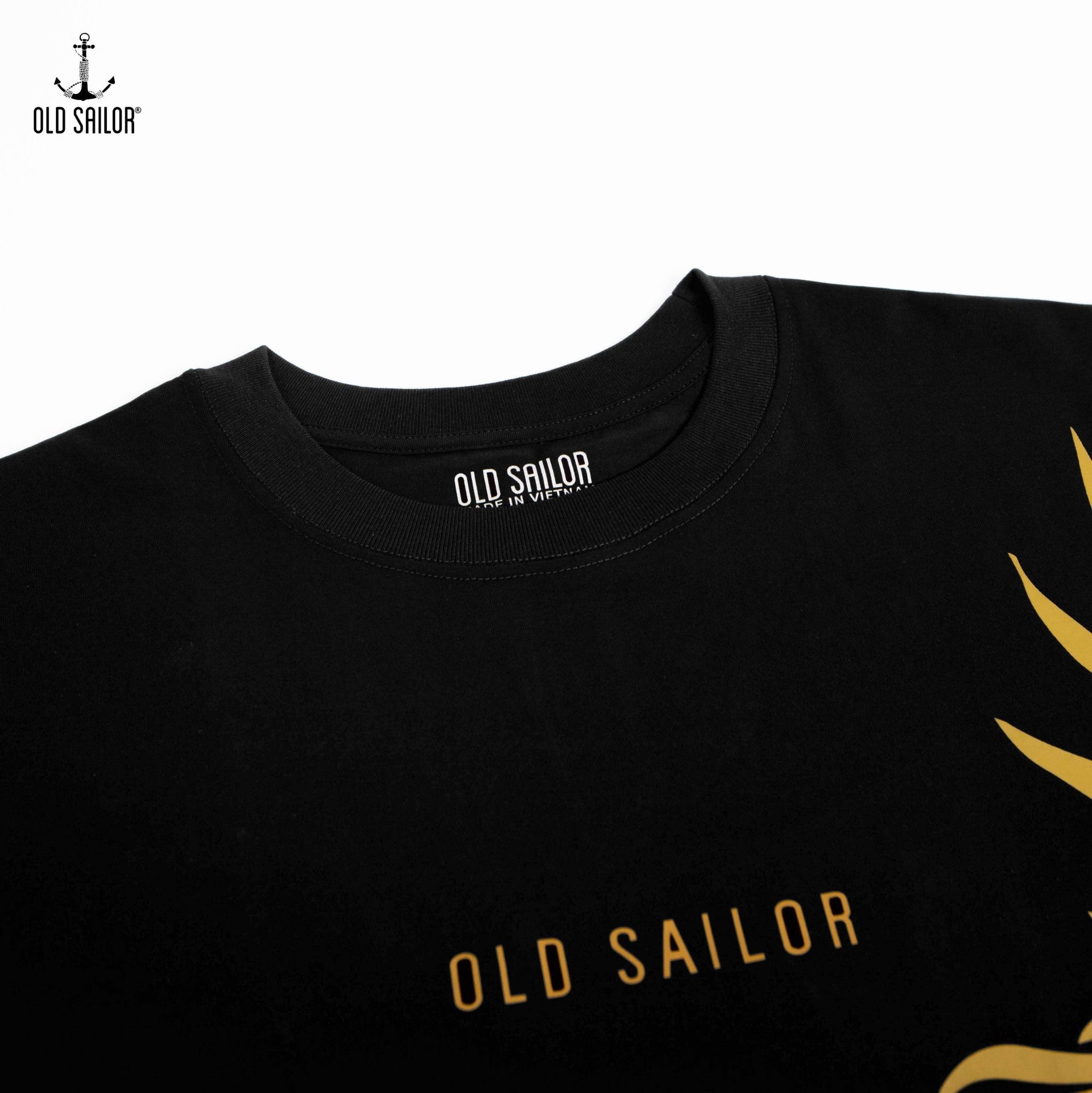  Áo thun họa tiết Palm Old Sailor - Black - ATDE26020 - đen - Big Size Upto 5XL 