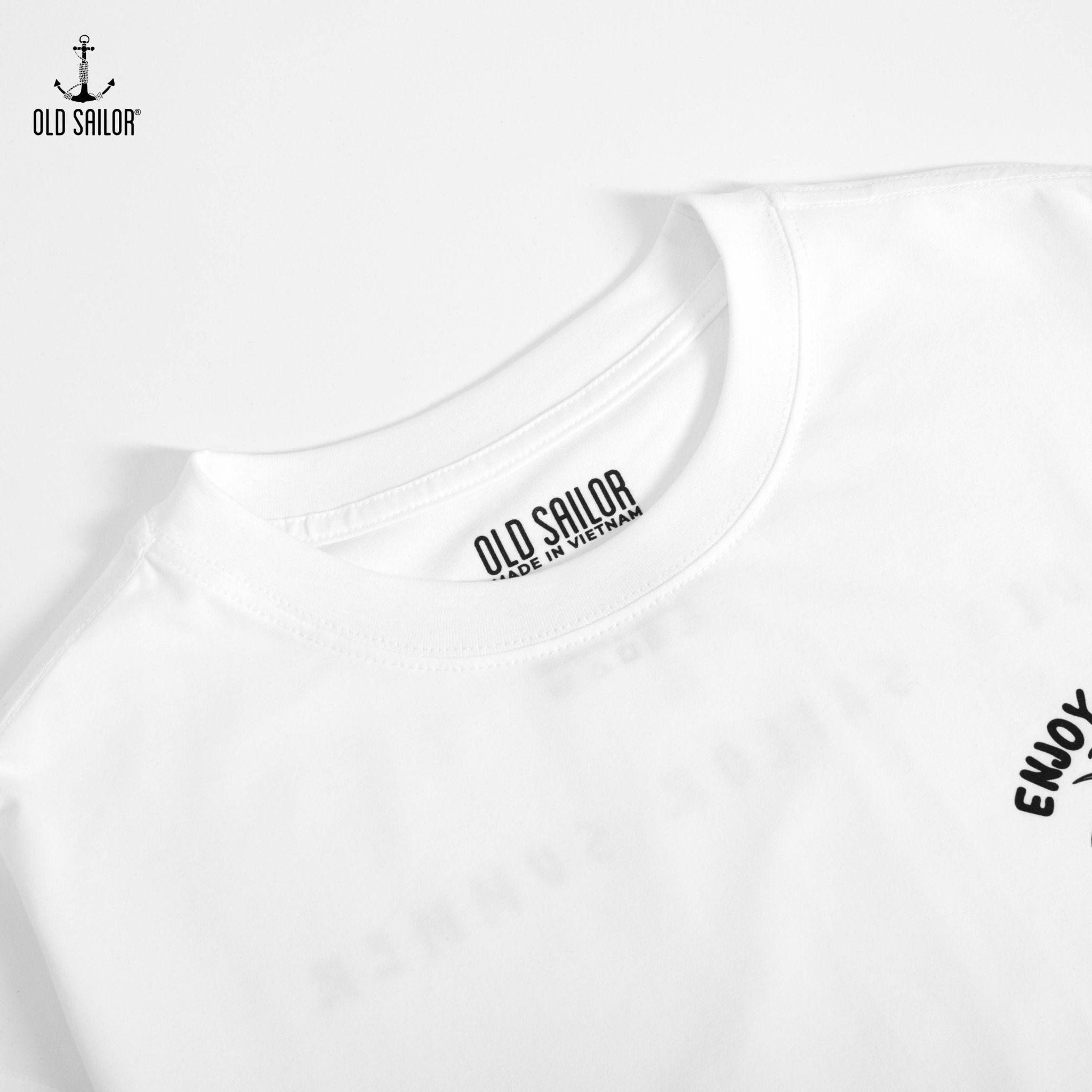  Áo thun họa tiết nam Old Sailor - O.S.L SURF TIMMING TEE - WHITE - ATGA99007 - trắng - Big size upto 5XL - 2023 