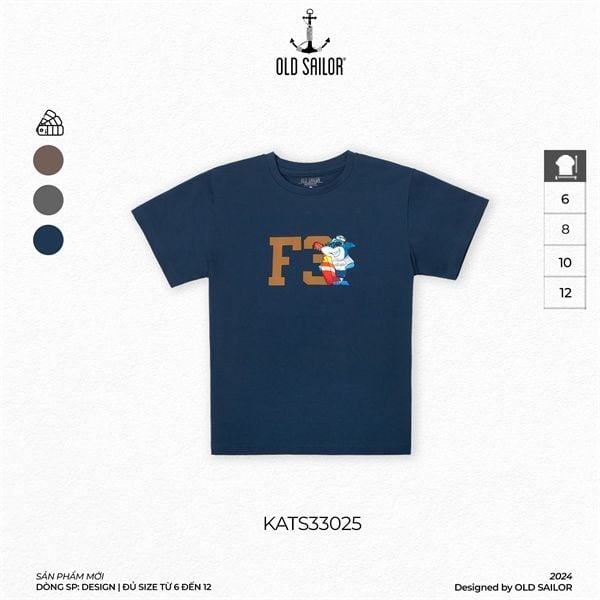  Áo Thun Trẻ Em Shark Agent Old Sailor - KATS 33025 