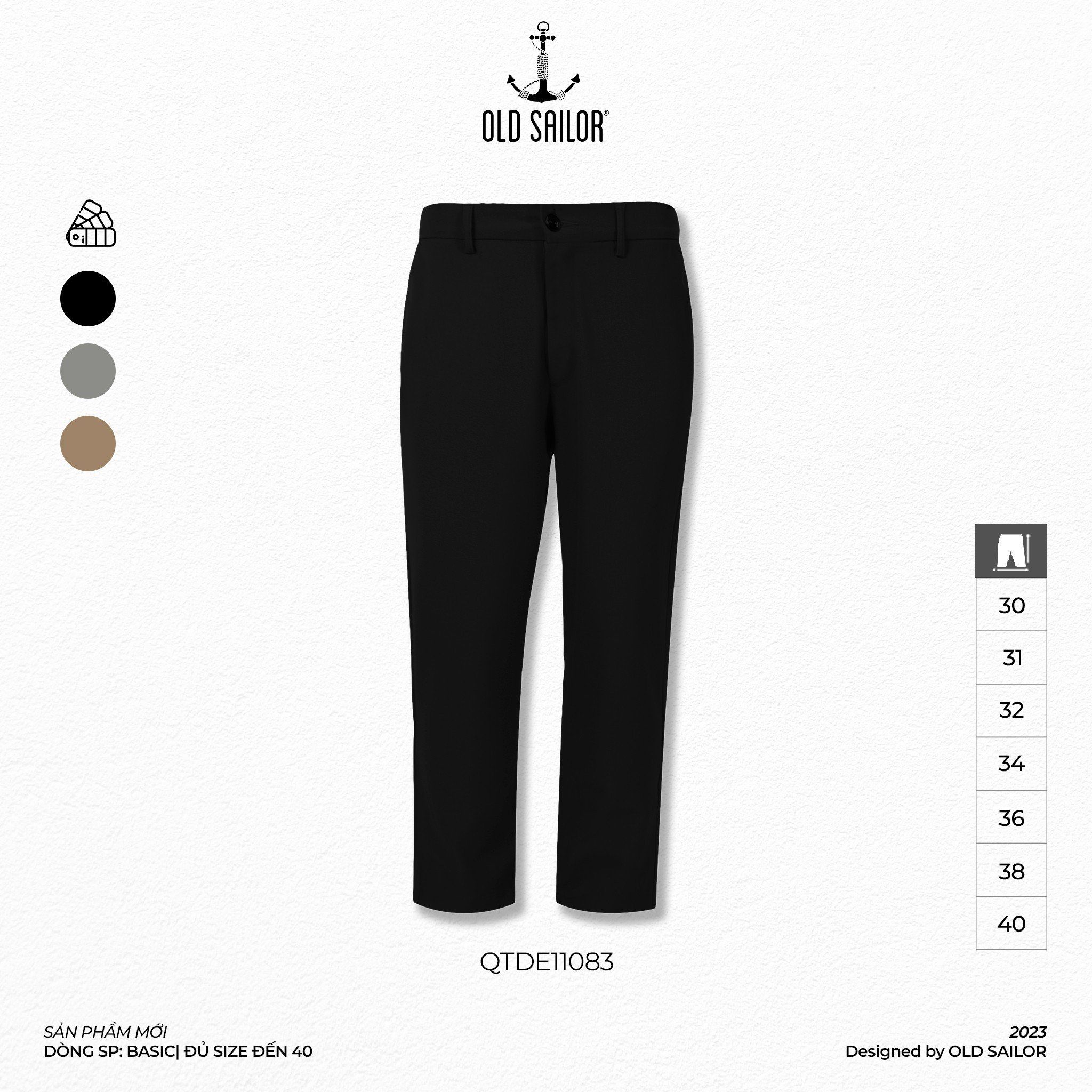  Quần Tây Lưng Thun Old Sailor - QTDE11083 - Big size upto 40 