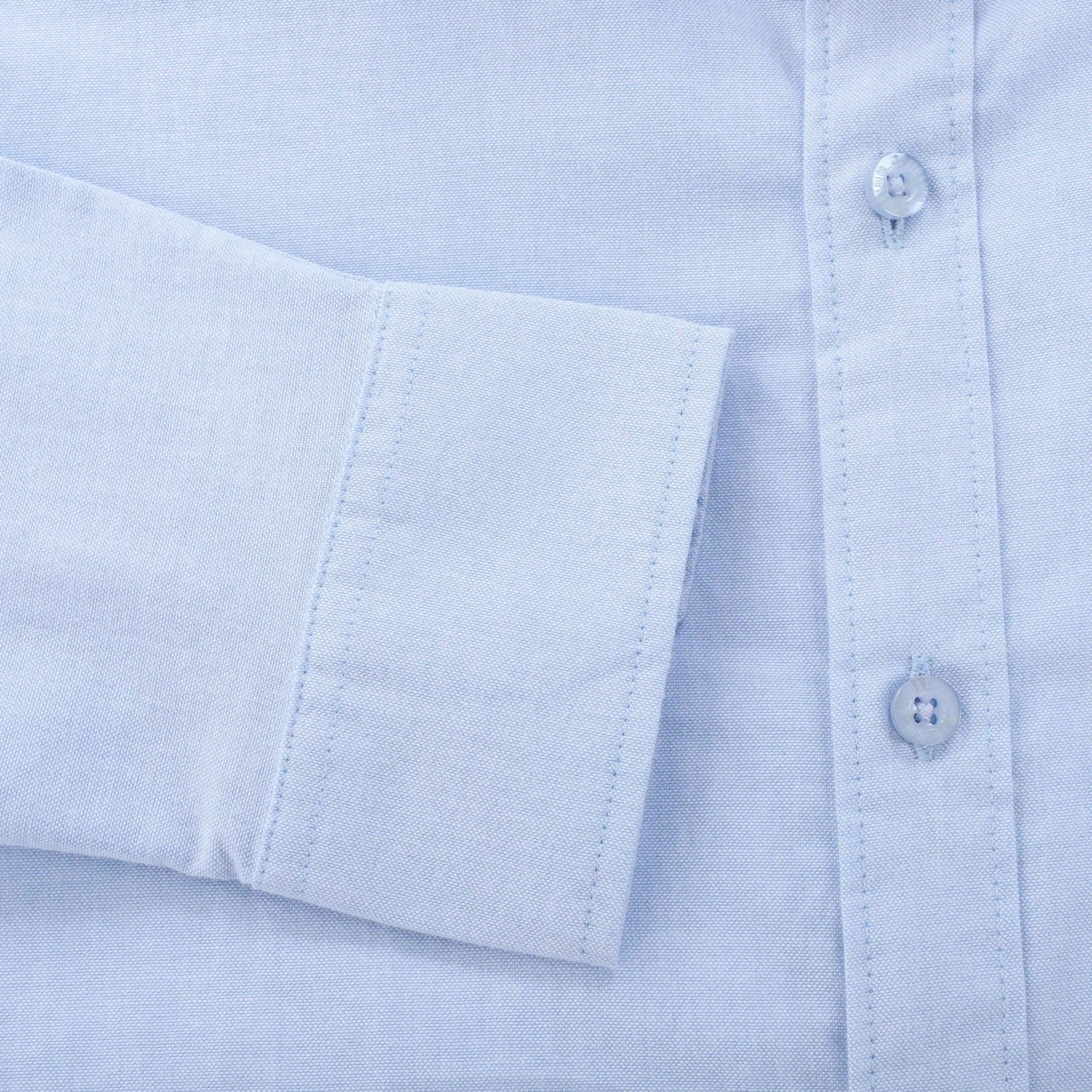  Áo sơ mi cổ trụ nam tay dài Old Sailor - OSL LONG SLEEVE OXFORD SHIRT - BLUE - SMLB88520 - xanh - Big size upto 5XL 