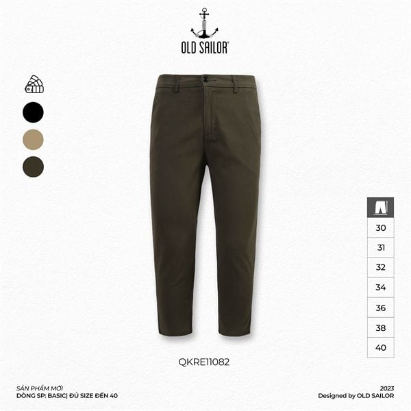  Quần kaki Nam Old Sailor - QKRE11082 - Big Size upto 40 - 2023 