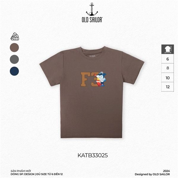  Áo Thun Trẻ Em Shark Agent Old Sailor - KATB 33025 