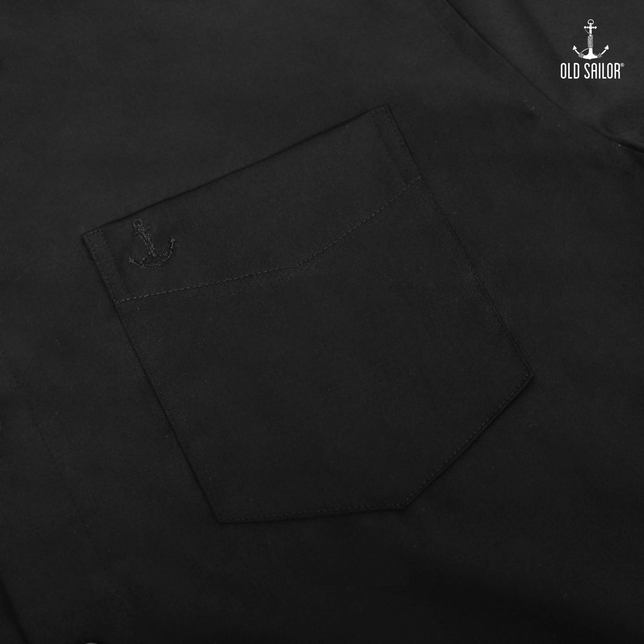  Áo sơ mi nam vải bamboo Old Sailor - O.S.L PREMIUM BAMBOO SHIRT - BLACK - SMDE88545 - Big size upto 5XL 