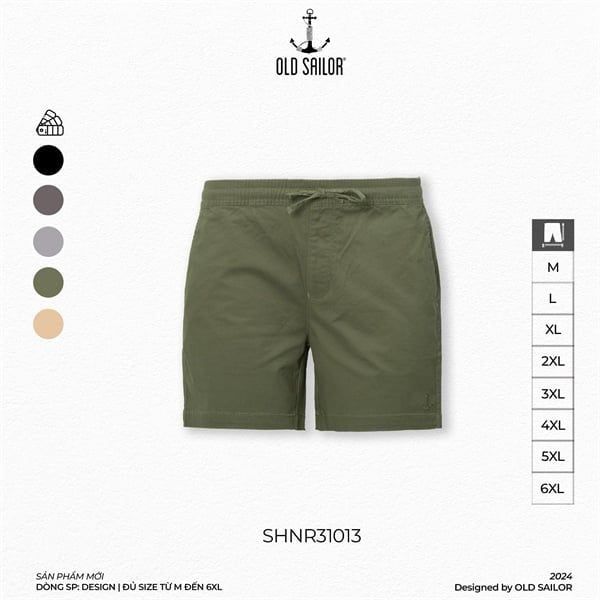  Quần Short Nam Kaki Old Sailor - SHNR31013 - Big Size upto 6XL - 2024 
