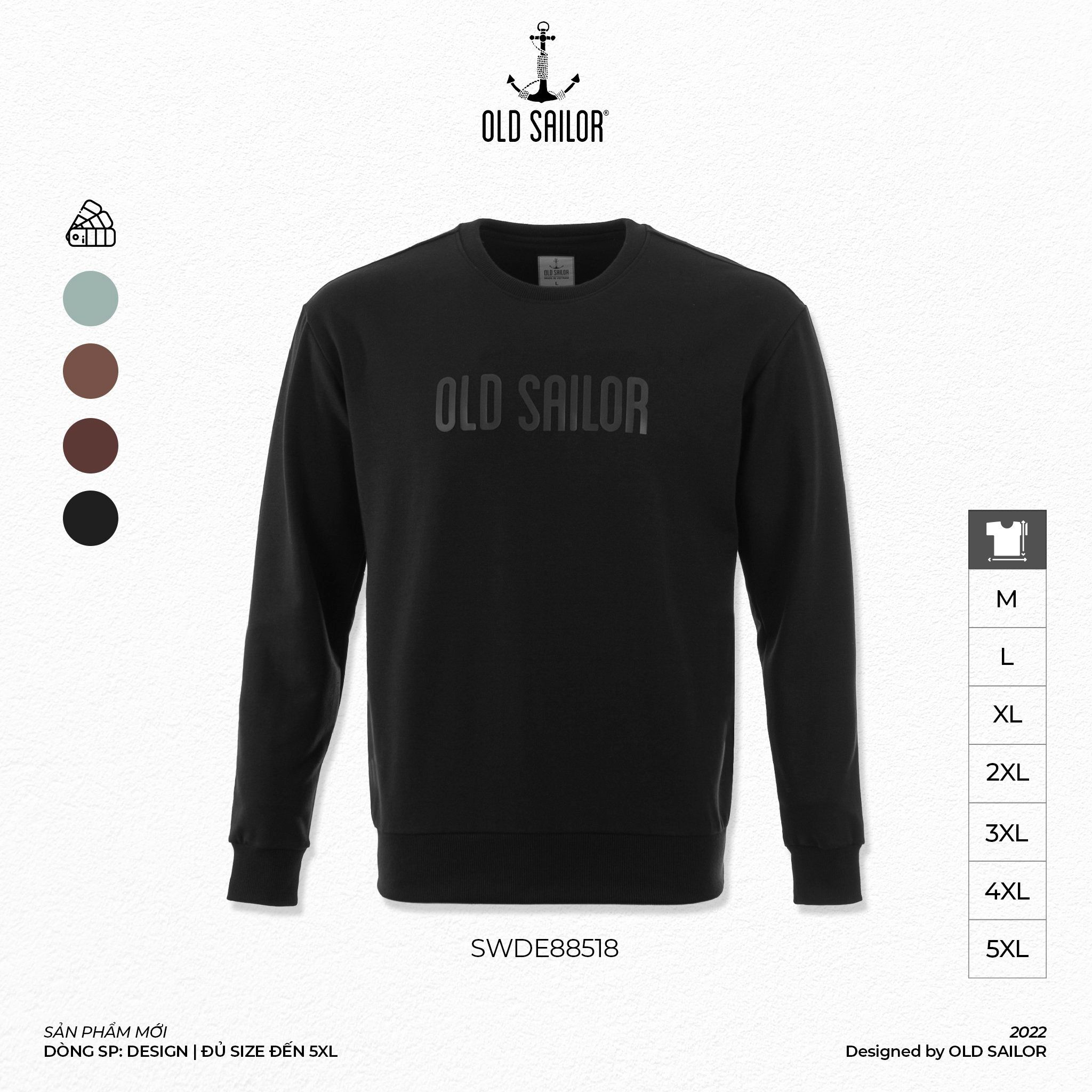  Áo Sweater Nam Silicon Text Old Sailor - SWDE88518 - Big size upto 5XL 