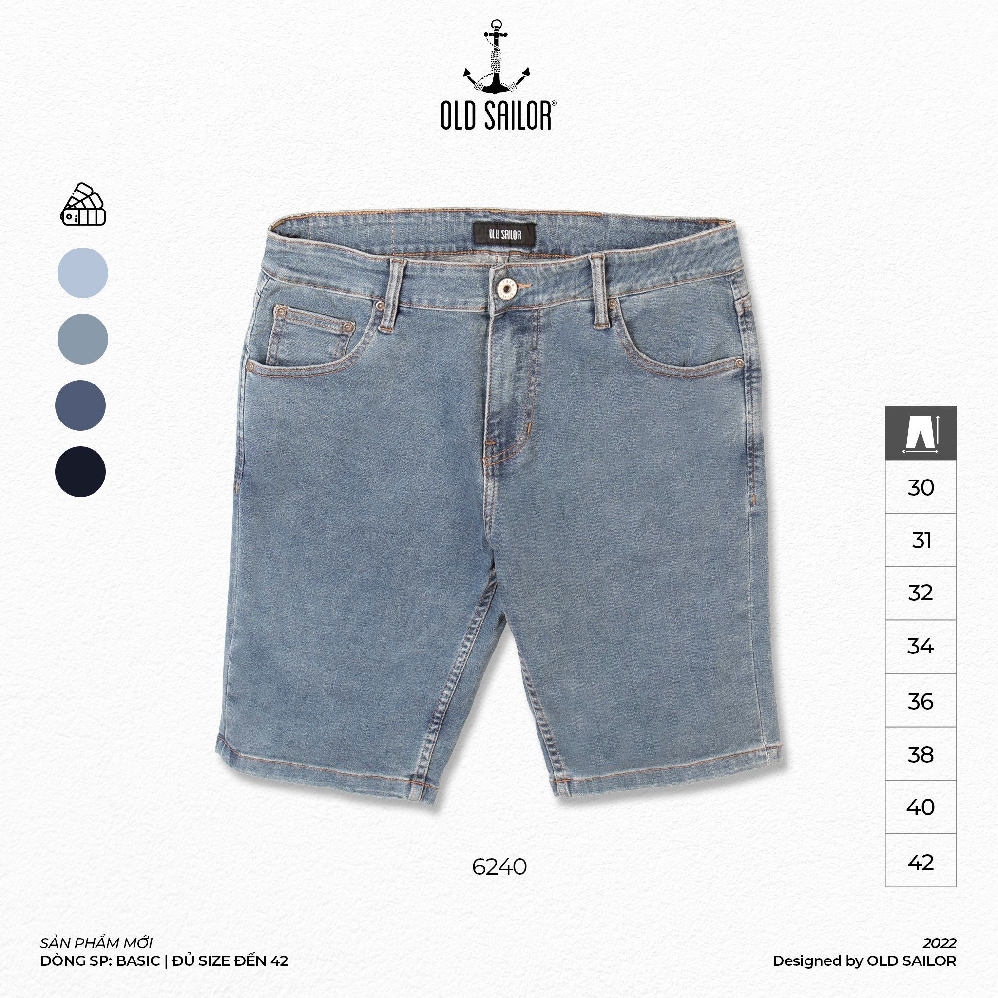  Quần Short Nam Old Sailor - 6240 - Big size upto 42 