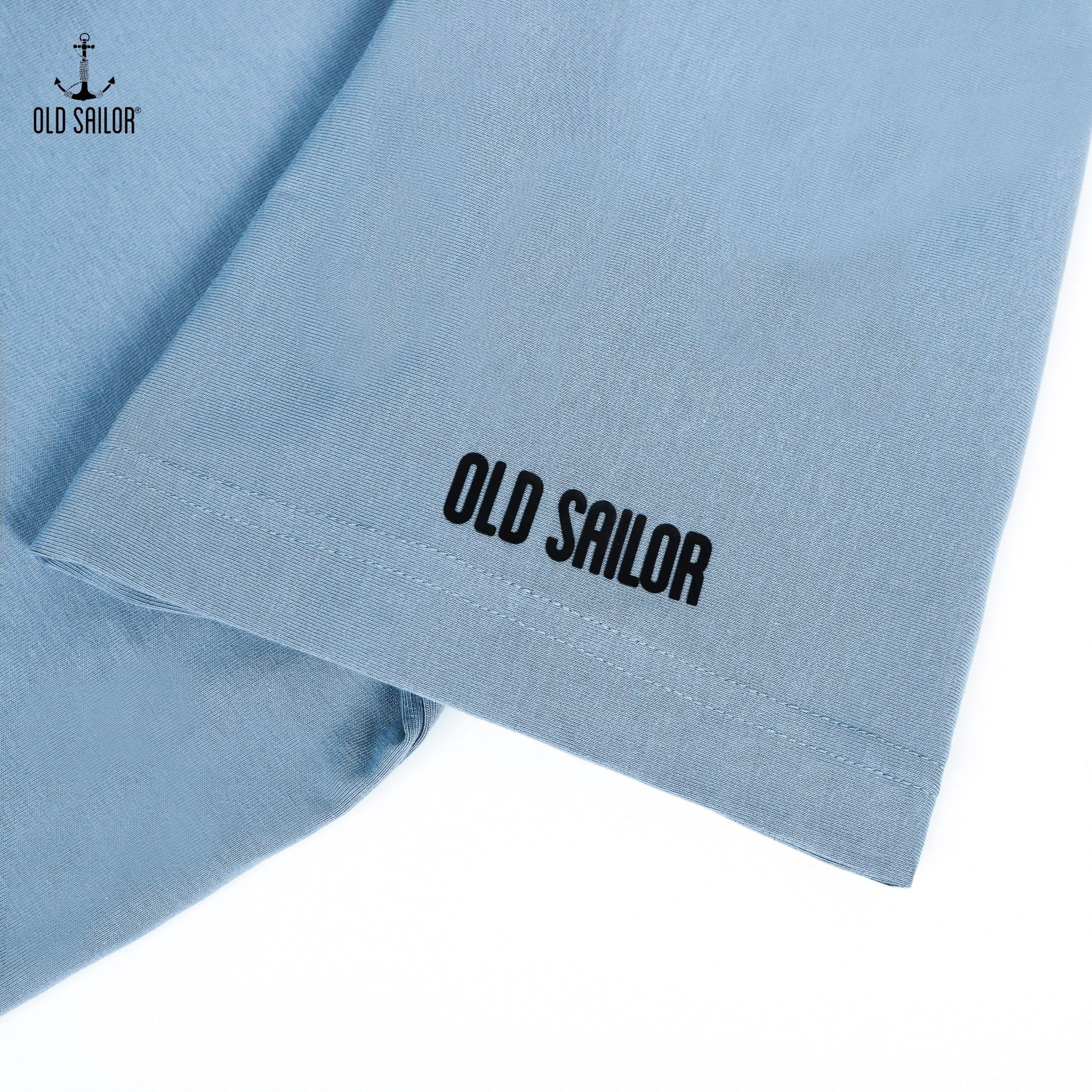  Áo thun nam họa tiết Old Sailor - O.S.L TENNIS TEE - FADED BLUE - ATXA88553 - Big size upto 5XL - 2023 