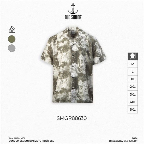  Áo Sơ Mi Nam Cuban Firework Old Sailor - SMGR88630 - Big Size Upto 5XL - 88630 