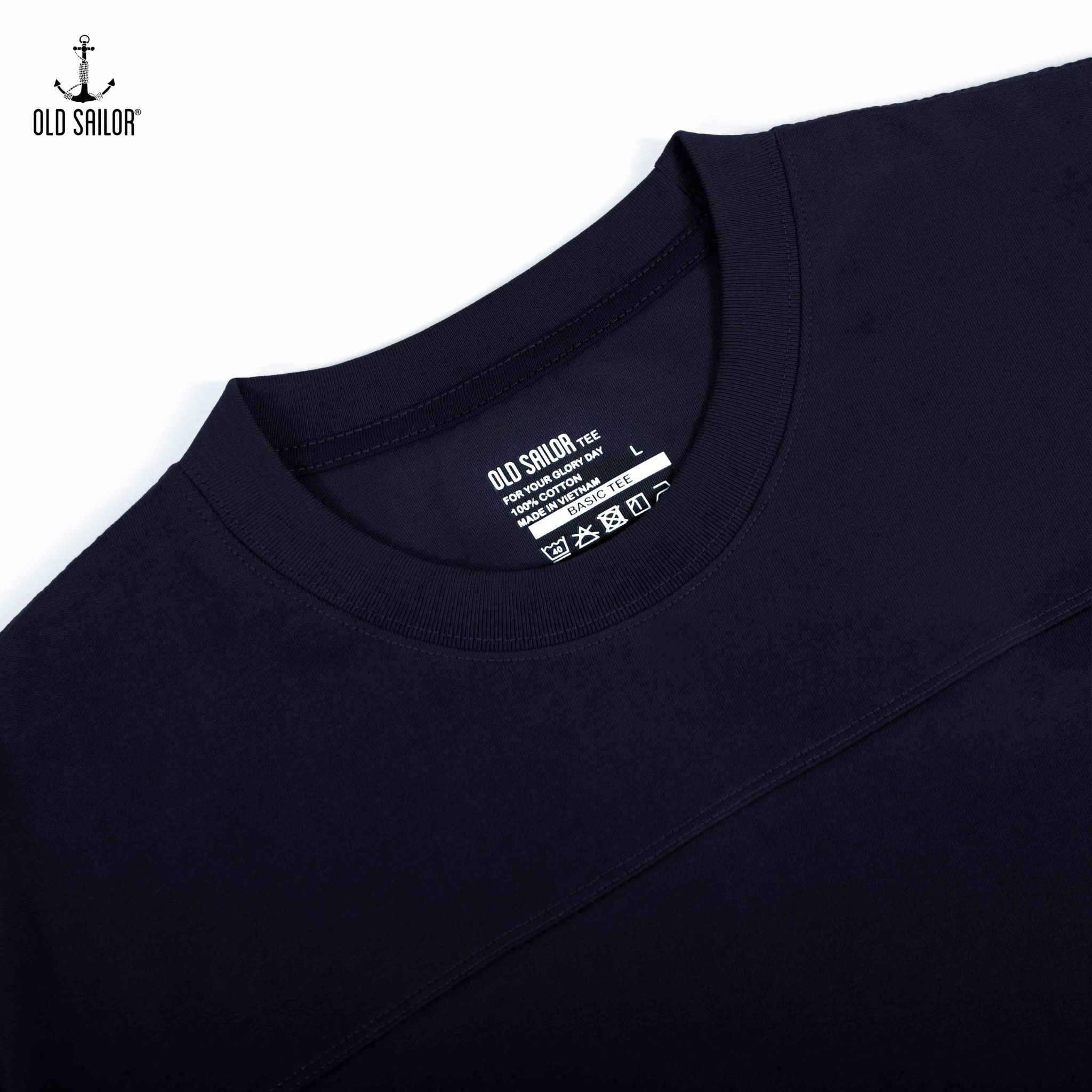  Áo thun nam Old Sailor - O.S.L CUT OUT TEE - NAVY - ATXD88536 - xanh đen - Big size upto 5XL 