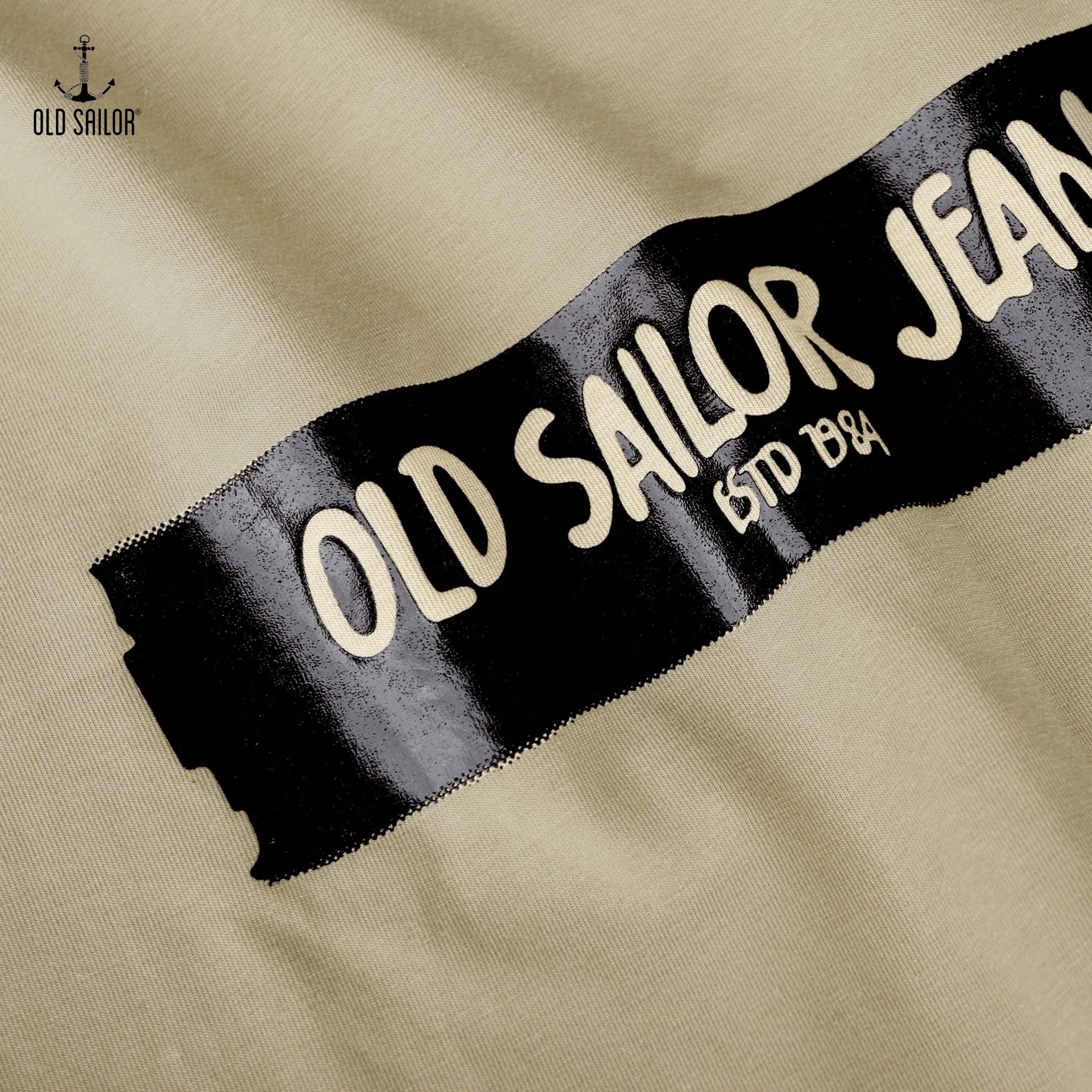  Áo thun nam in họa tiết Old Sailor - O.S.L TEE - GREY - ATXA88537 - xám - Big size upto 5XL 