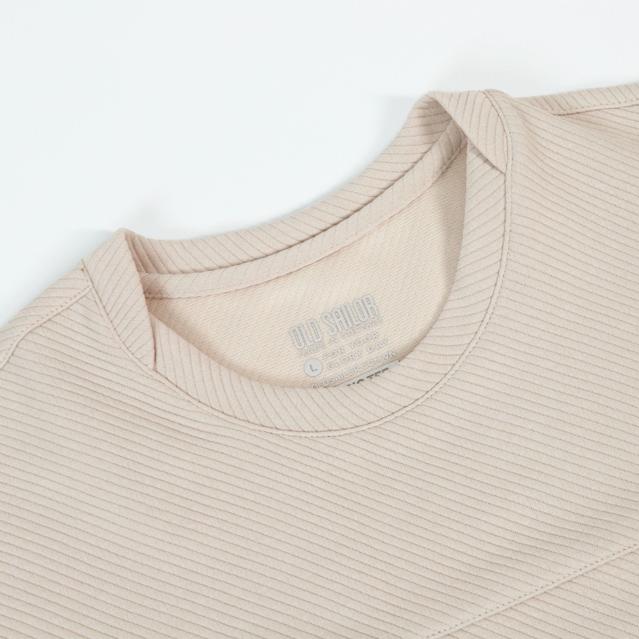  Áo thun nam vải xốp Old Sailor - O.S.L ORIGINAL TEE - BEIGE - ATBE88543 - be - Big size upto 5XL 