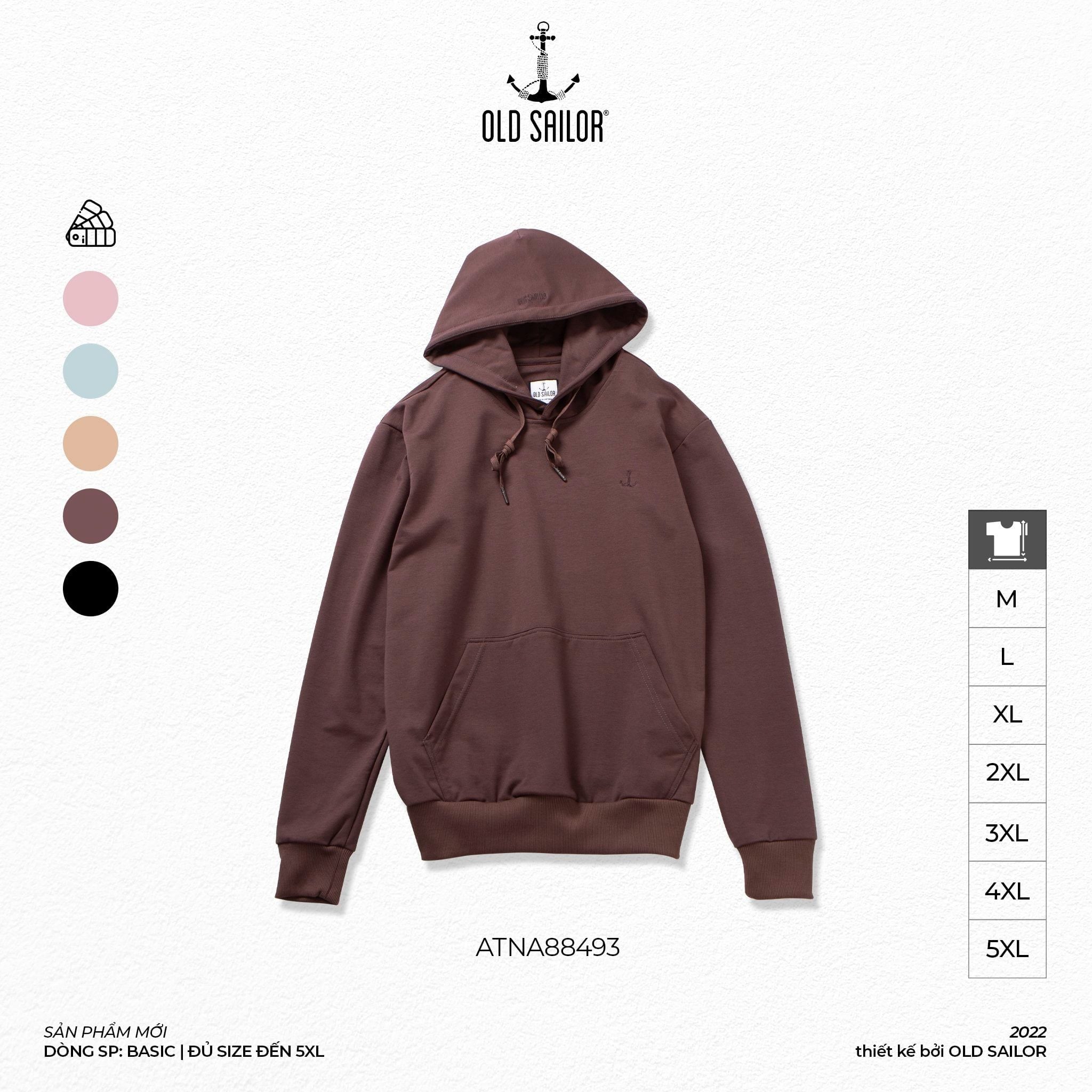  Áo Hoodie Basic Old Sailor - ATNA88493 - Big size upto 5XL 